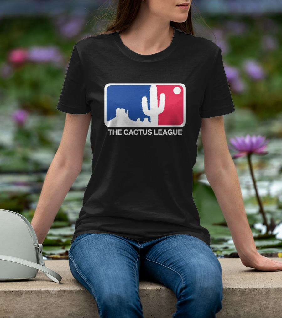 The Cactus League Baseball Logo Desert Cactus And Mesa Sun T-Shirt