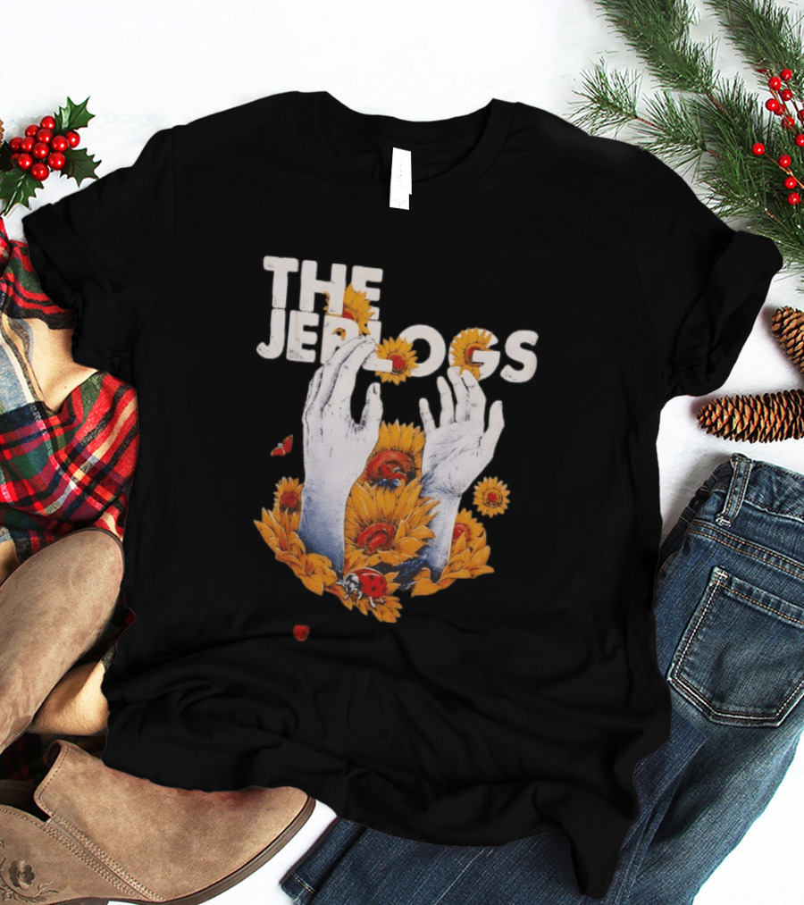 The Jep Logs Sunflowers And Ladybugs Blossoming Hands T-Shirt