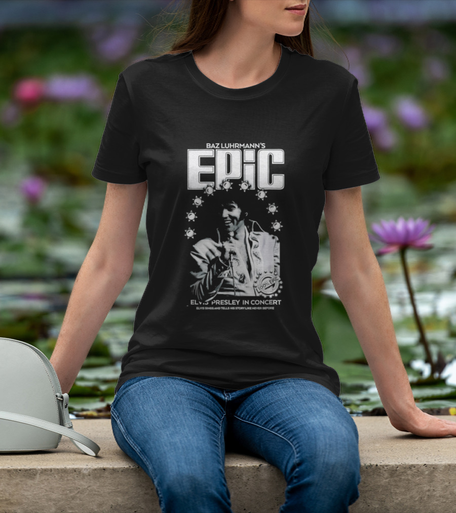 Elvis Presley Baz Luhrmann's Epic Legend In Black & White T-Shirt
