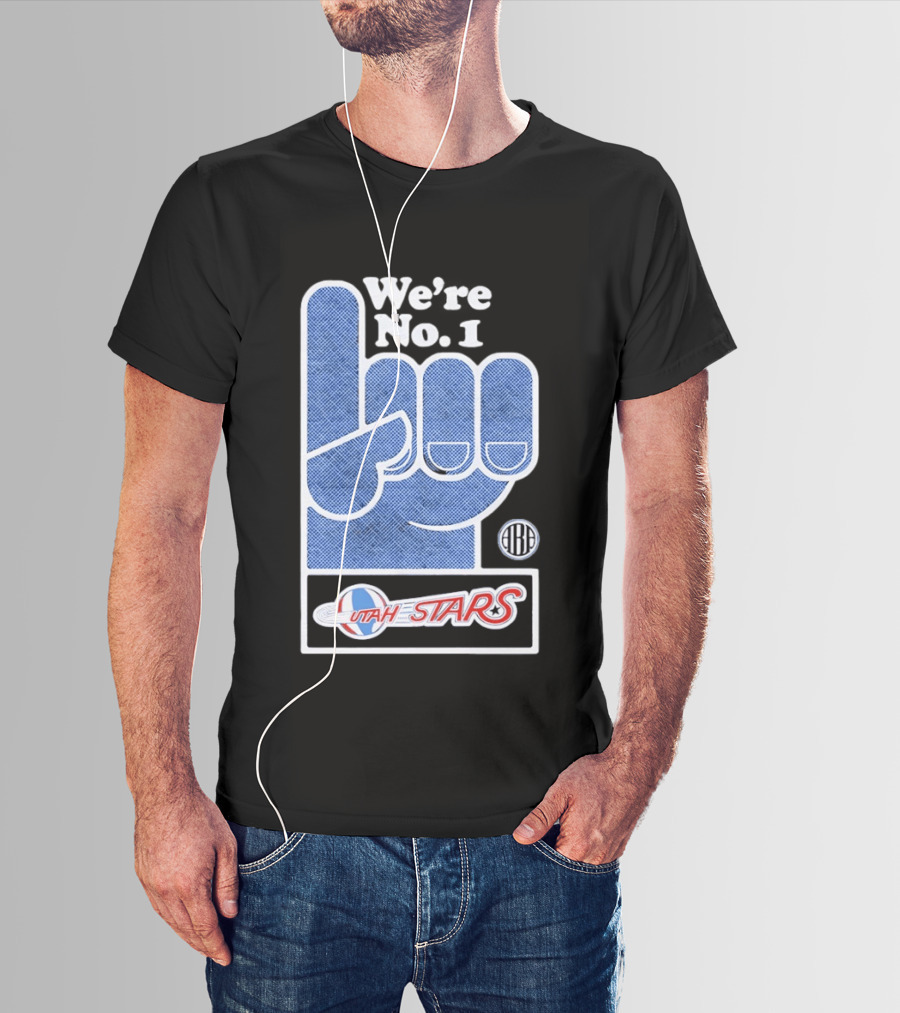 Utah Stars 1971 ABA Champs We're No 1 Foam Finger T-Shirt