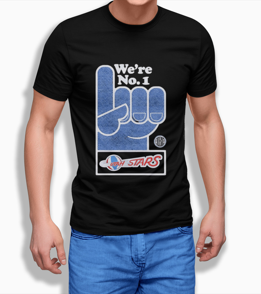 Utah Stars 1971 ABA Champs We're No 1 Foam Finger T-Shirt