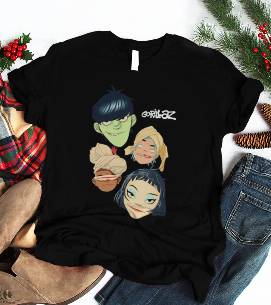 Gorillaz Band Characters The Mountain Heads T-Shirt