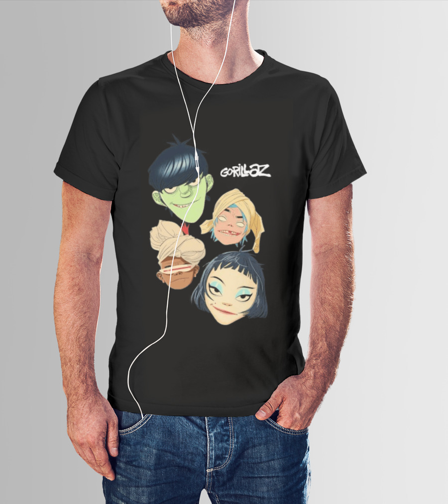 Gorillaz Band Characters The Mountain Heads T-Shirt