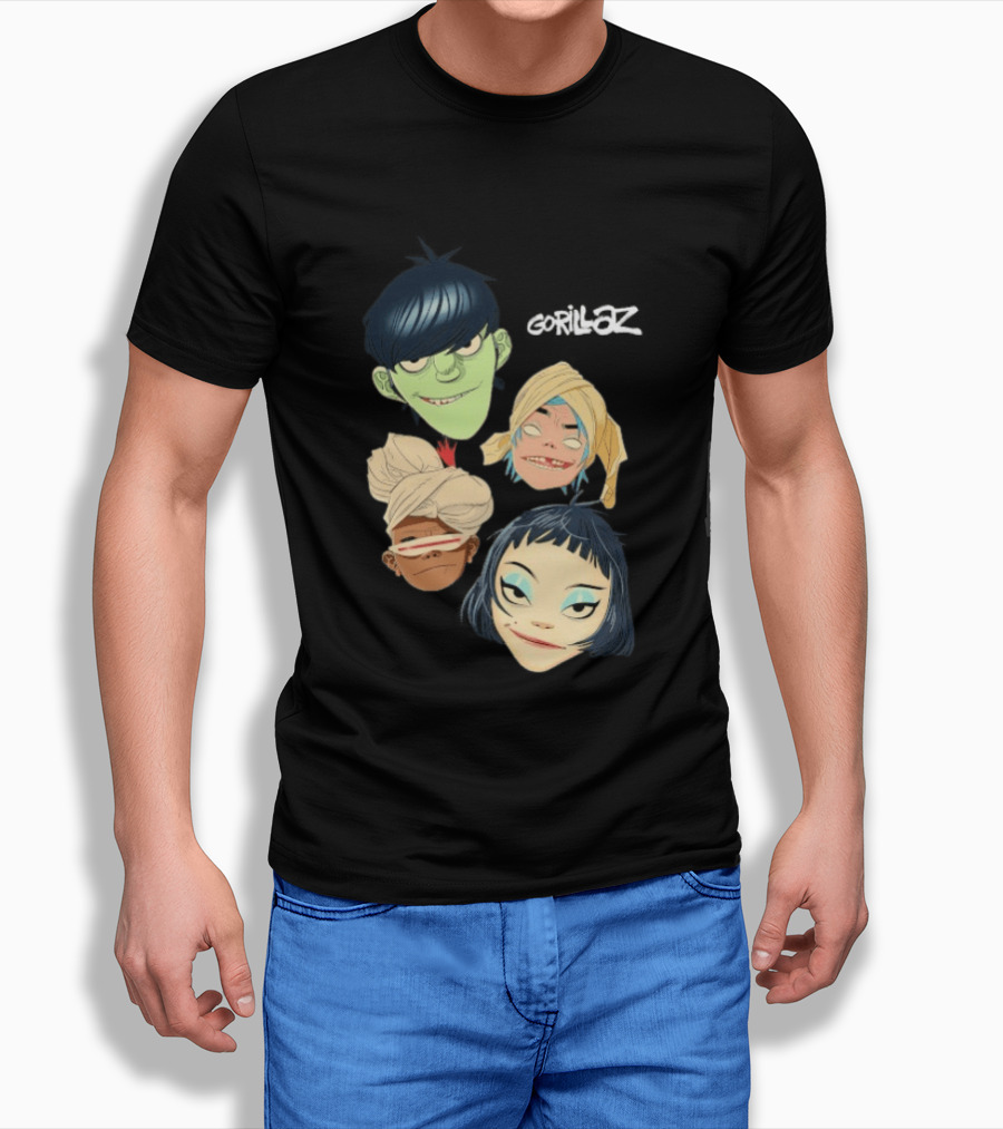 Gorillaz Band Characters The Mountain Heads T-Shirt