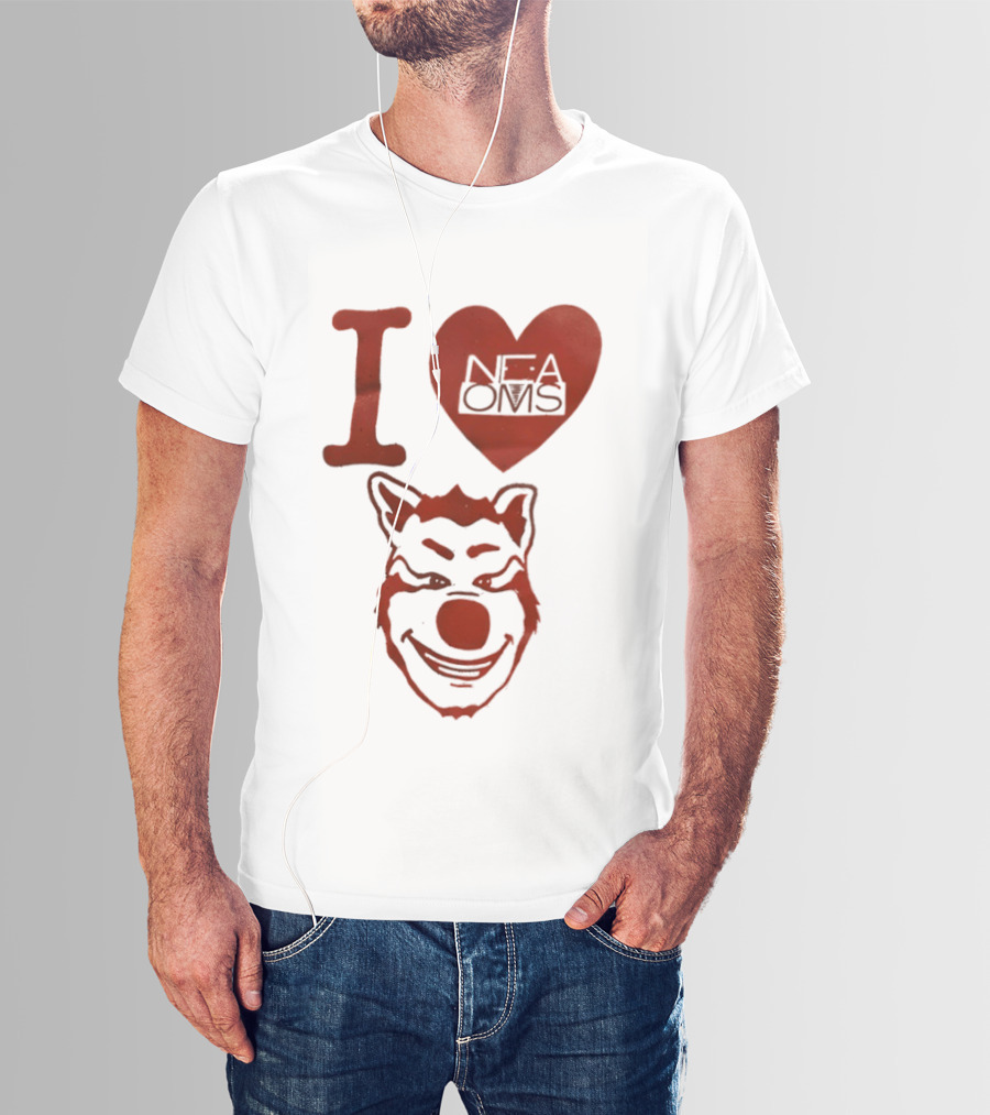 I Love NFAOMS Arkansas State Red Wolves Basketball T-Shirt