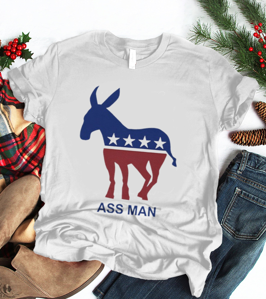 Ass Man Democratic Party Donkey Stars T-Shirt