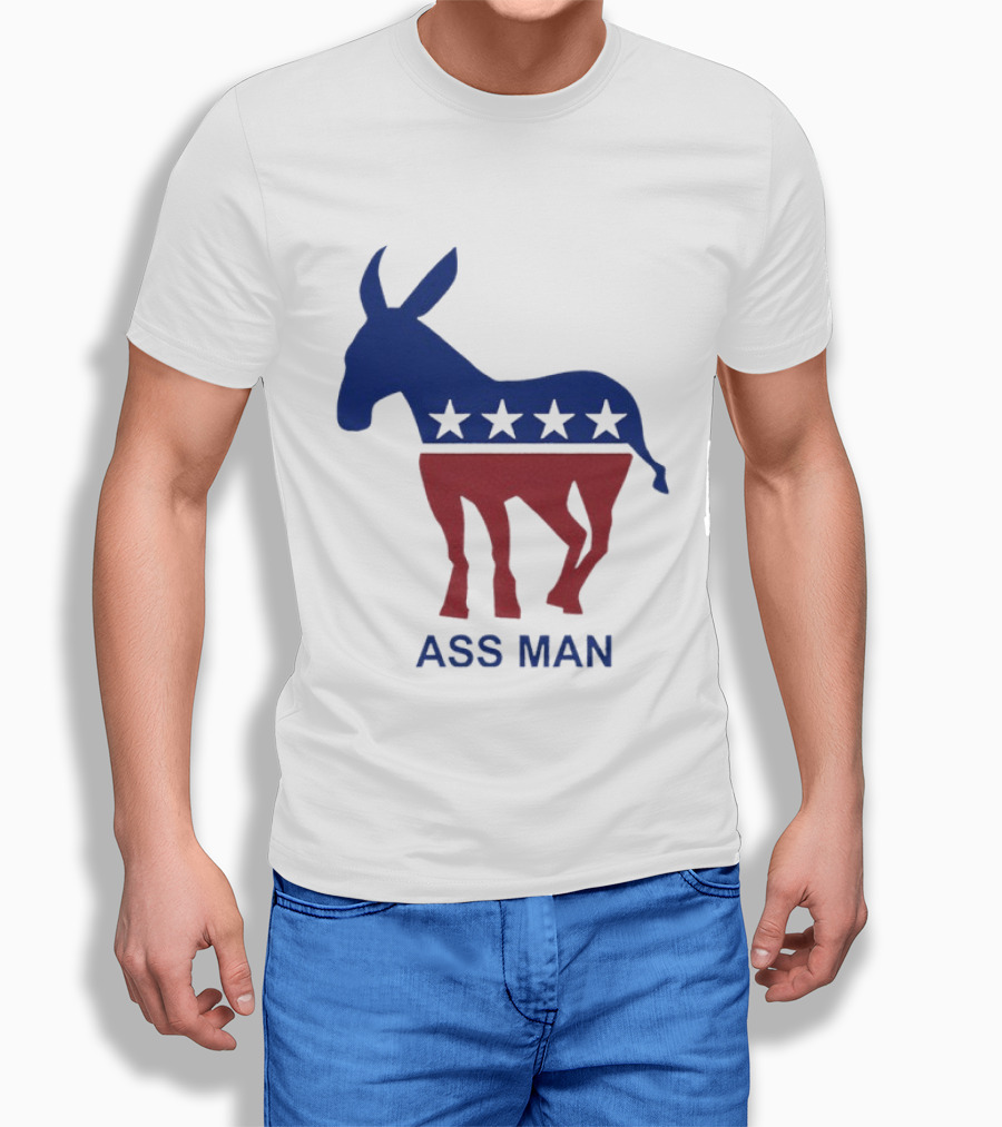Ass Man Democratic Party Donkey Stars T-Shirt