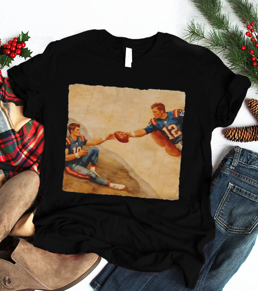 New England Patriots Tom Brady Drake Maye Meme Football T-Shirt