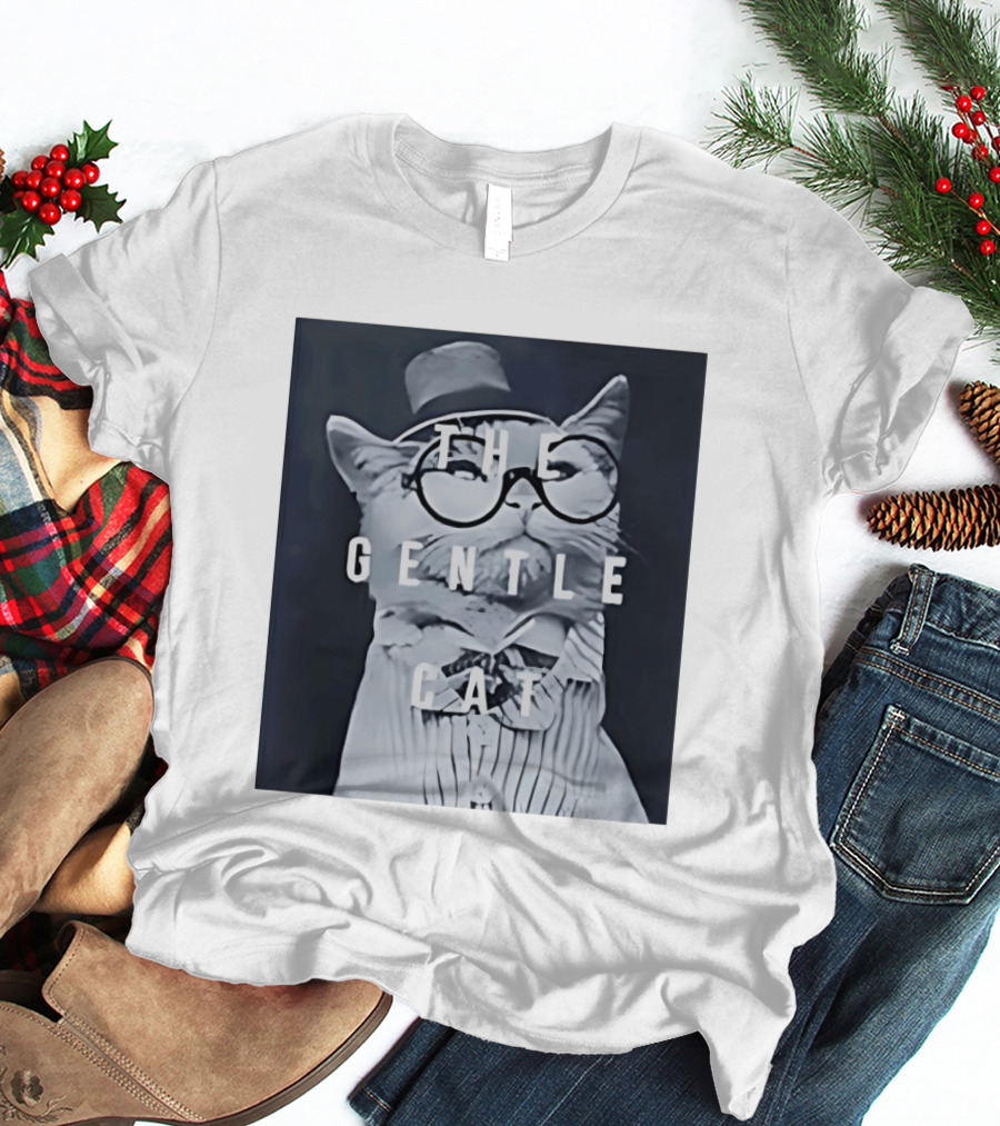 The Gentle Cat With Glasses And Top Hat T-Shirt