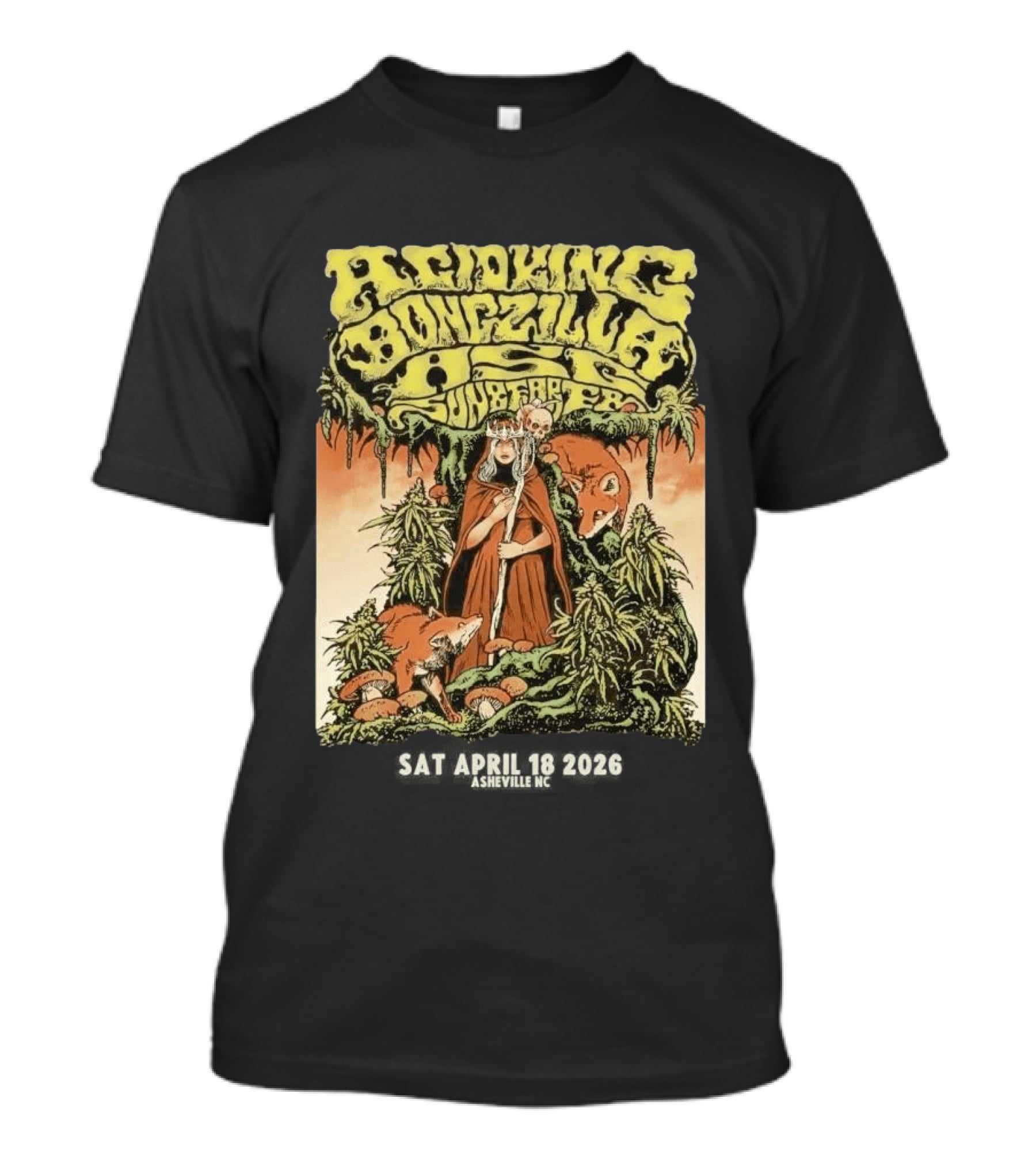 Acid King Bongzilla Weedeater Asheville April 18 2026 T-Shirt