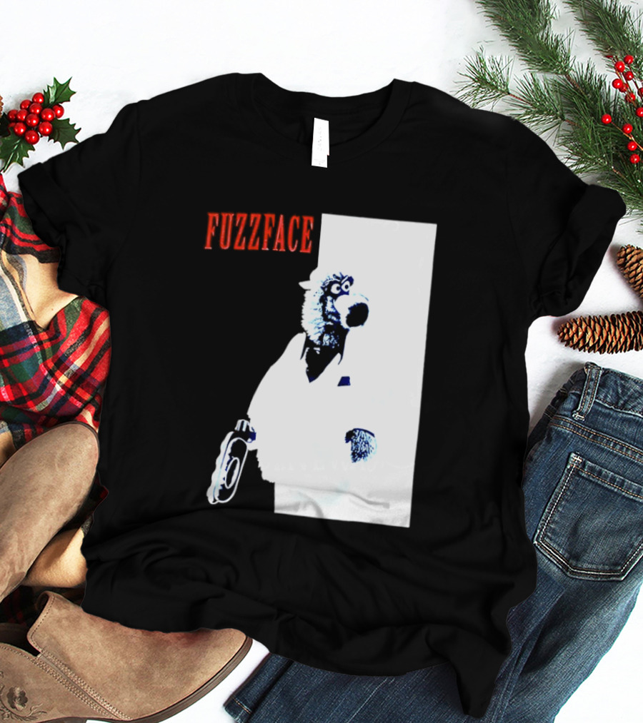 Fuzz Face Muppet Holding Hair Dryer T-Shirt