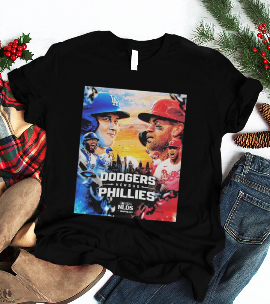 Los Angeles Dodgers Versus Philadelphia Phillies 2025 MLB NLDS Epic Showdown T-Shirt