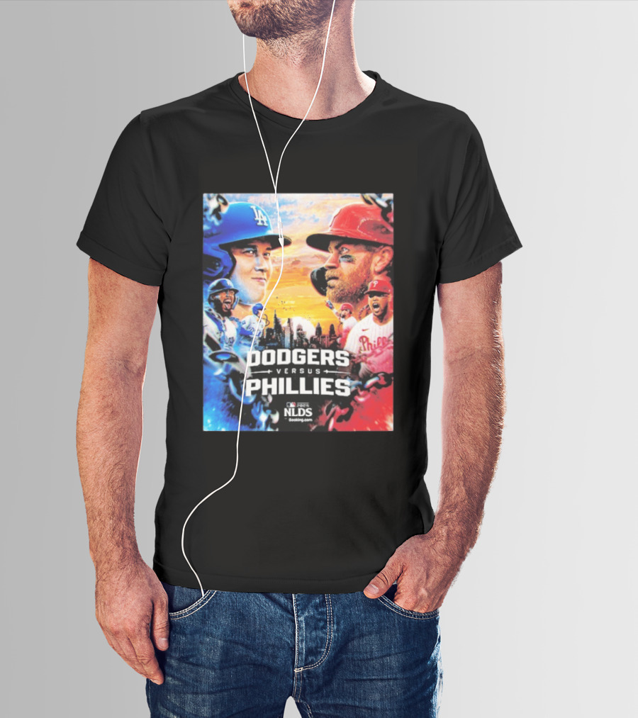 Los Angeles Dodgers Versus Philadelphia Phillies 2025 MLB NLDS Epic Showdown T-Shirt