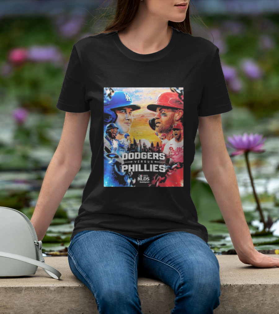 Los Angeles Dodgers Versus Philadelphia Phillies 2025 MLB NLDS Epic Showdown T-Shirt