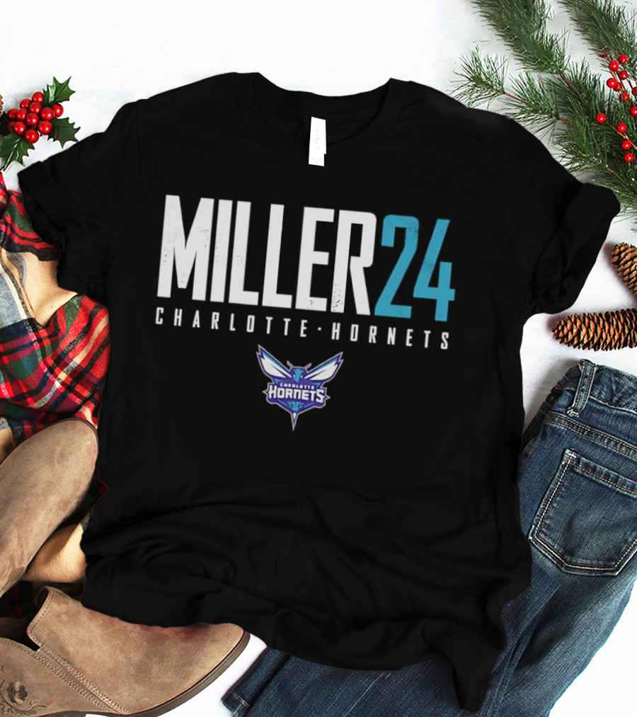 Miller 24 Charlotte Hornets Basketball T-Shirt