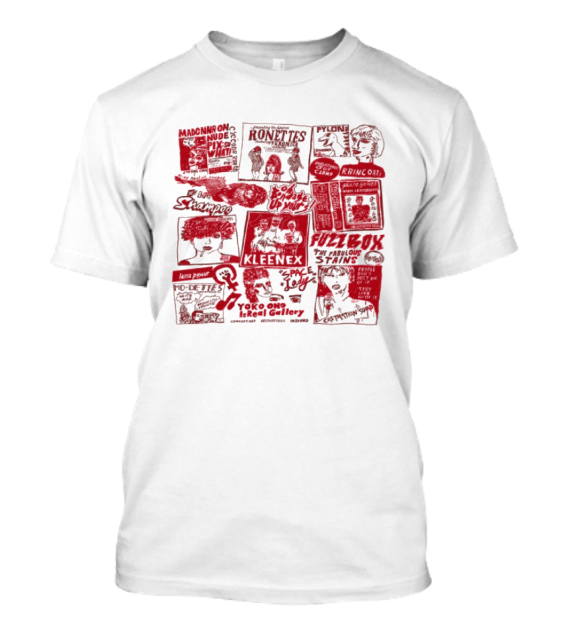 Grrrls Ronettes Kleenex Pylon Slits Stiff Records T-Shirt