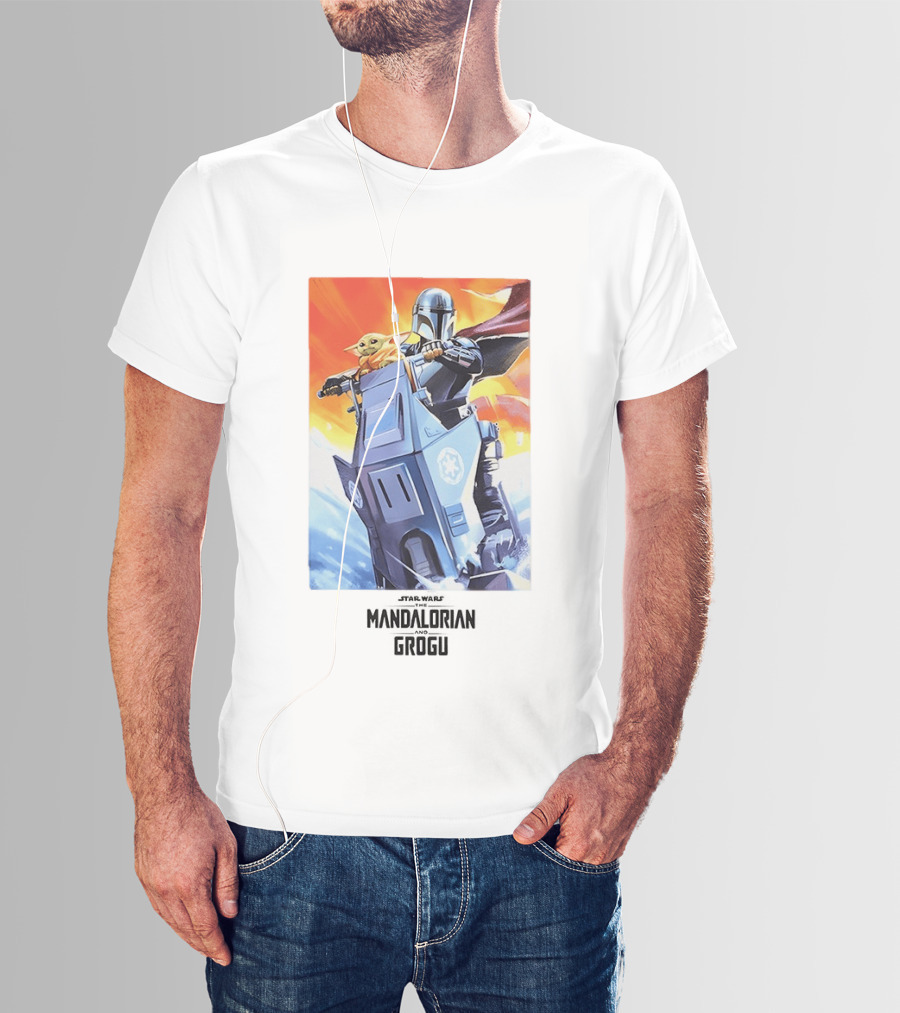 Star Wars The Mandalorian Grogu Riding Speeder Bike Adventure T-Shirt