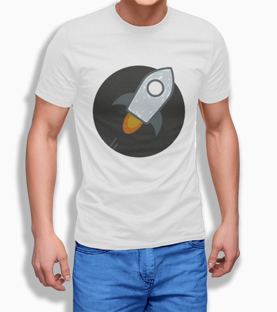 Stellar Rocket Cryptocurrency Digital Spacecraft T-Shirt
