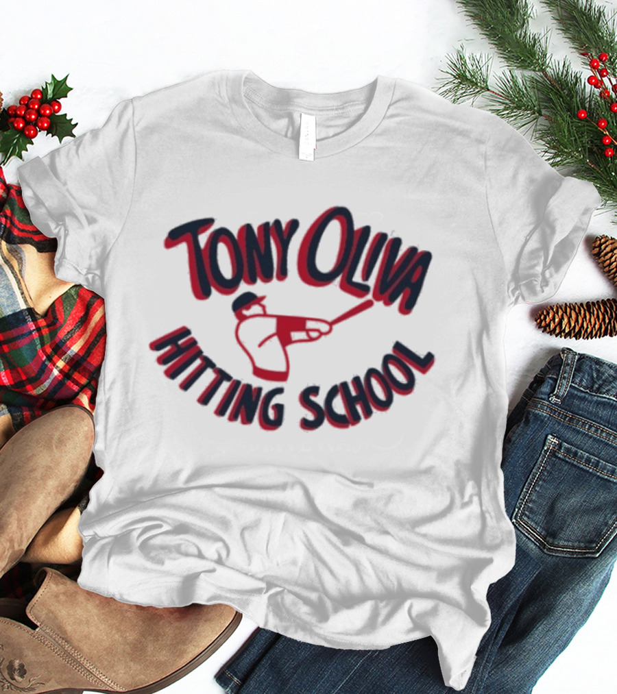 Tony Oliva Hitting School Baseball Iconic Swing T-Shirt