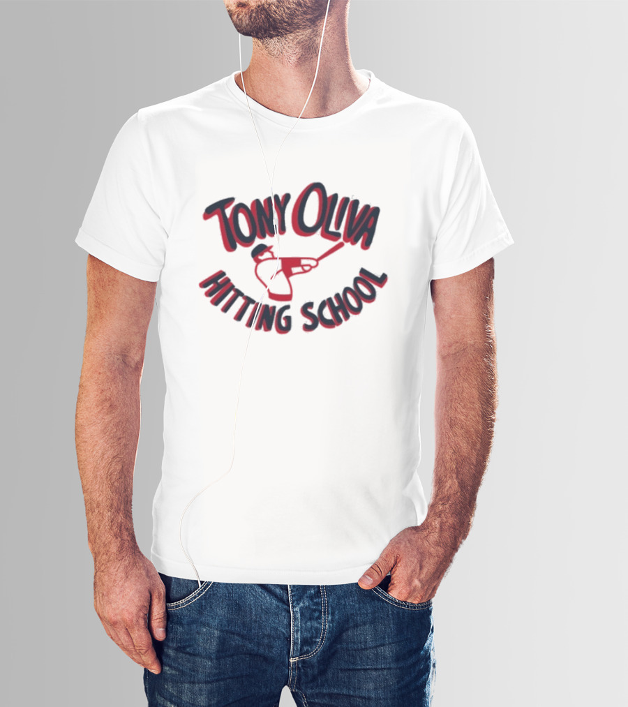 Tony Oliva Hitting School Baseball Iconic Swing T-Shirt