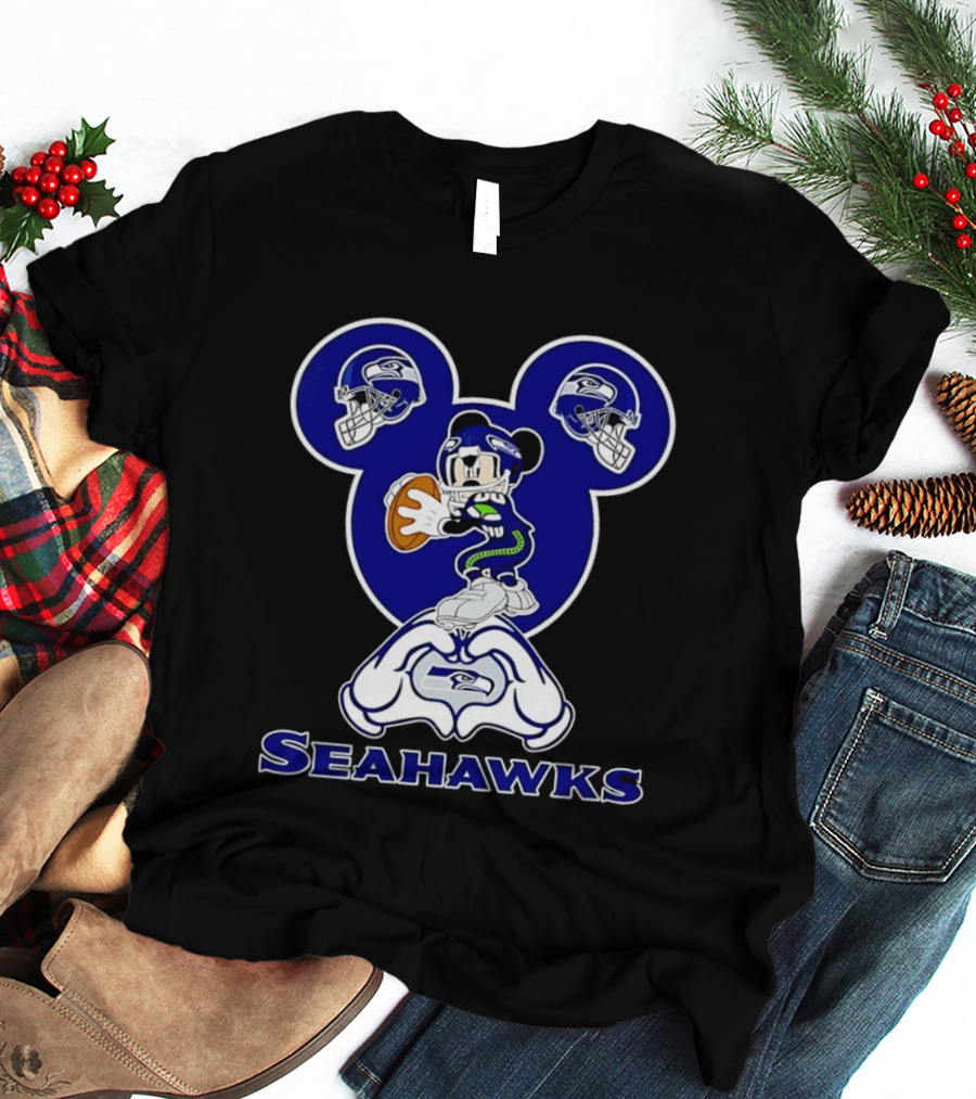 Mickey Mouse Seattle Seahawks Football Fanatic Collection T-Shirt