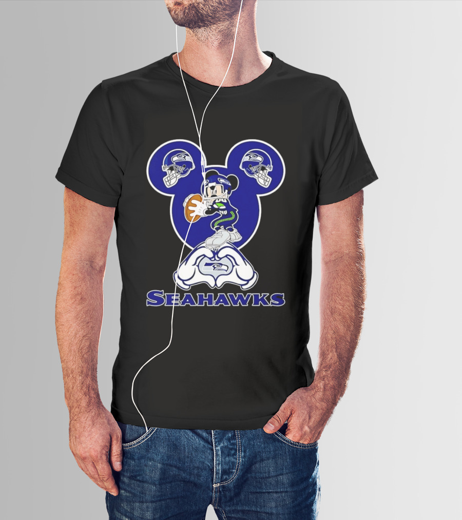 Mickey Mouse Seattle Seahawks Football Fanatic Collection T-Shirt