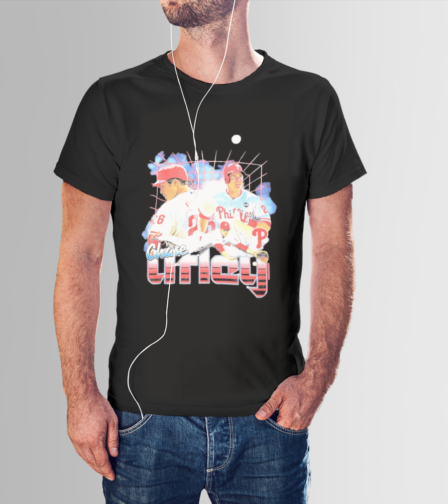 Chase Utley Philadelphia Phillies Baseball Icon 26 T-Shirt