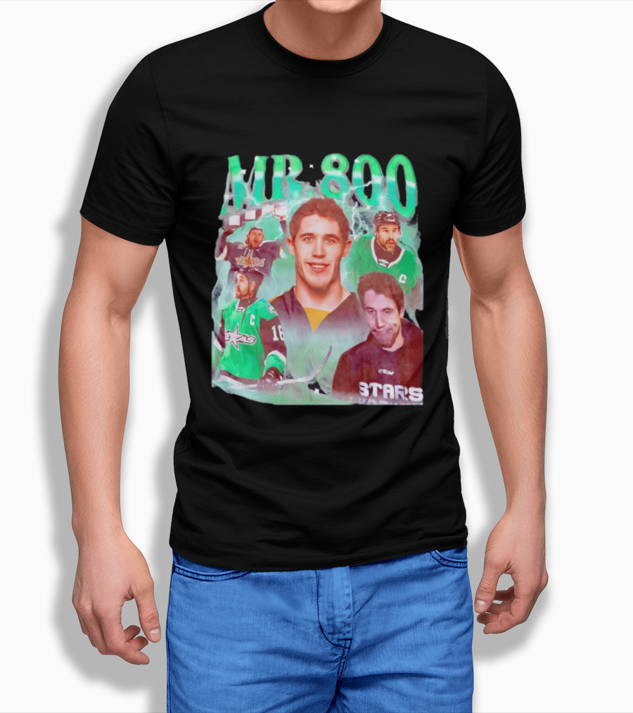 Curtis McKenzie Mr 800 Dallas Stars 16 Hockey Celebration T-Shirt