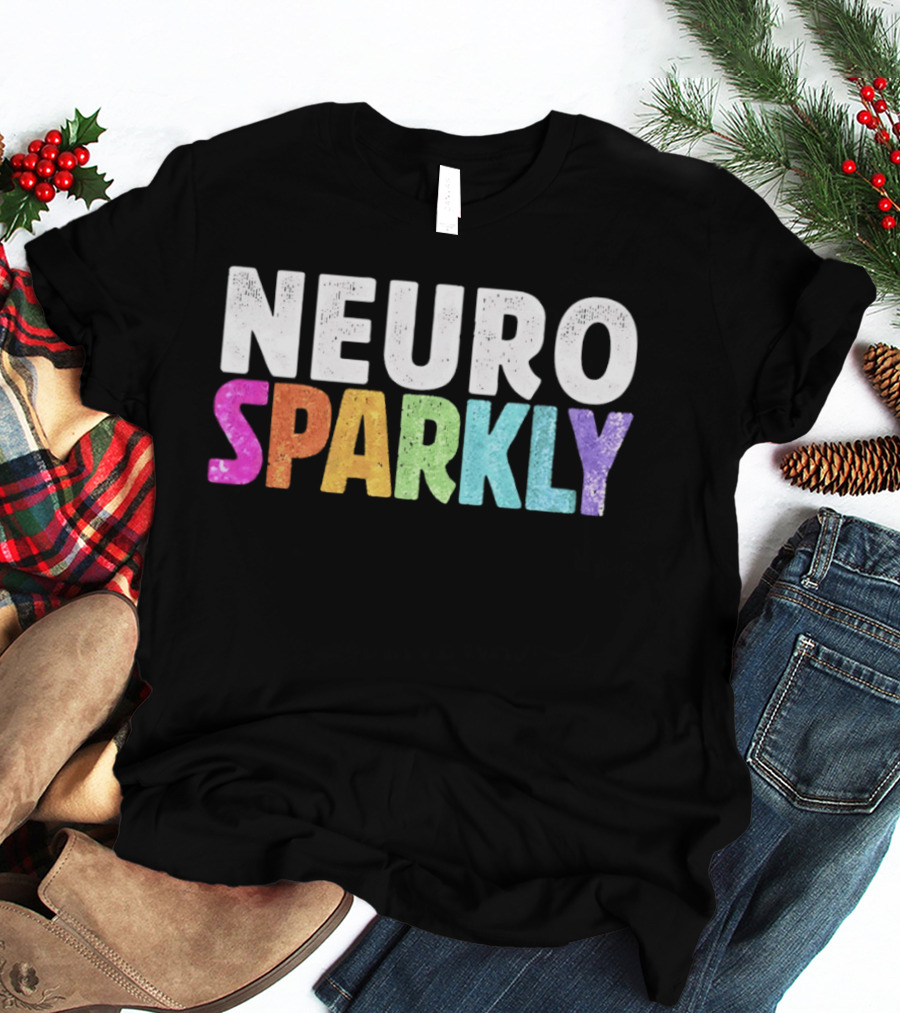 Neuro Sparkly Rainbow Glitter T-Shirt