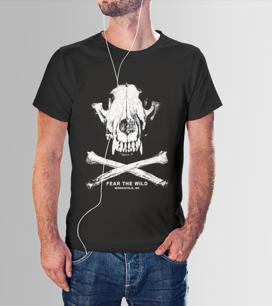 Fear The Wild Skull And Crossbones Minneapolis MN T-Shirt