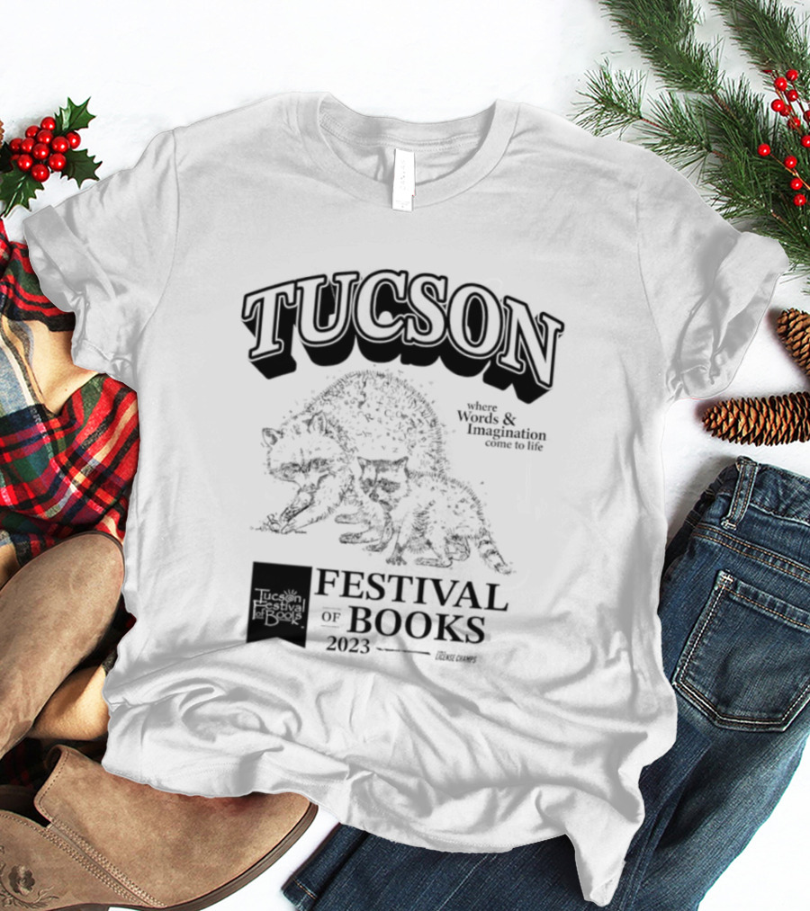 Tucson Festival Of Books Raccoon Viva Arizona T-Shirt