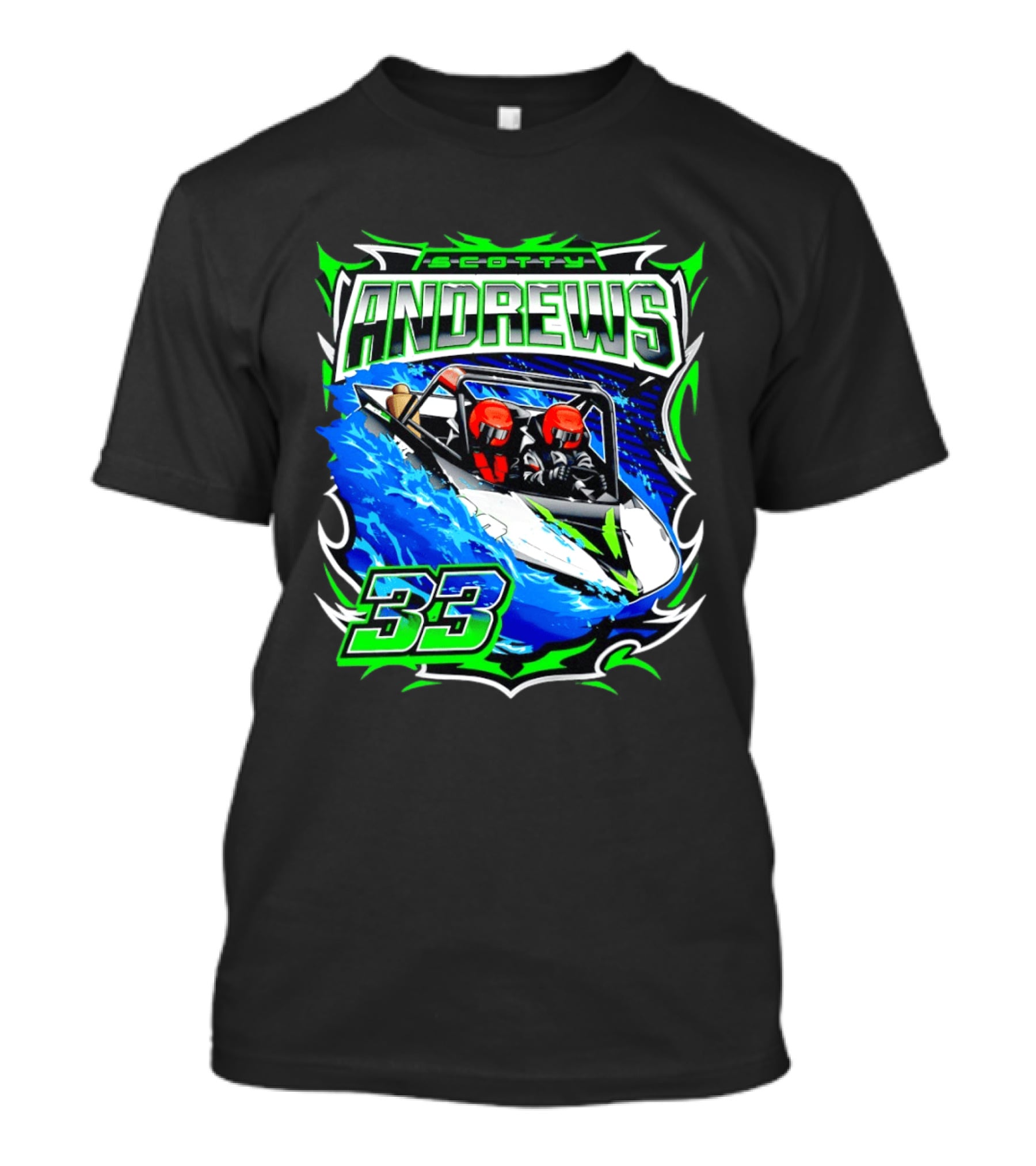 Scotty Andrews 33 Racing Driver Hydroplane Speedboat Adventure T-Shirt
