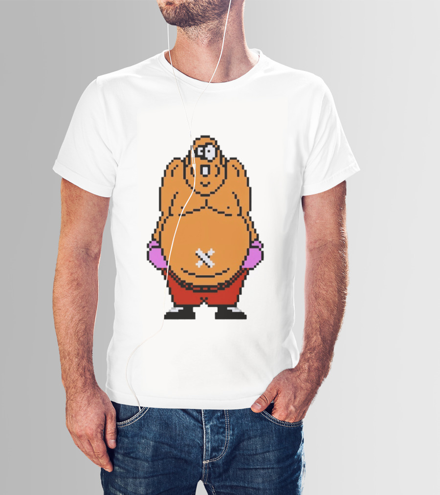 King Hippo Pixel Art From Mike Tyson's Punch Out!! NES Game T-Shirt