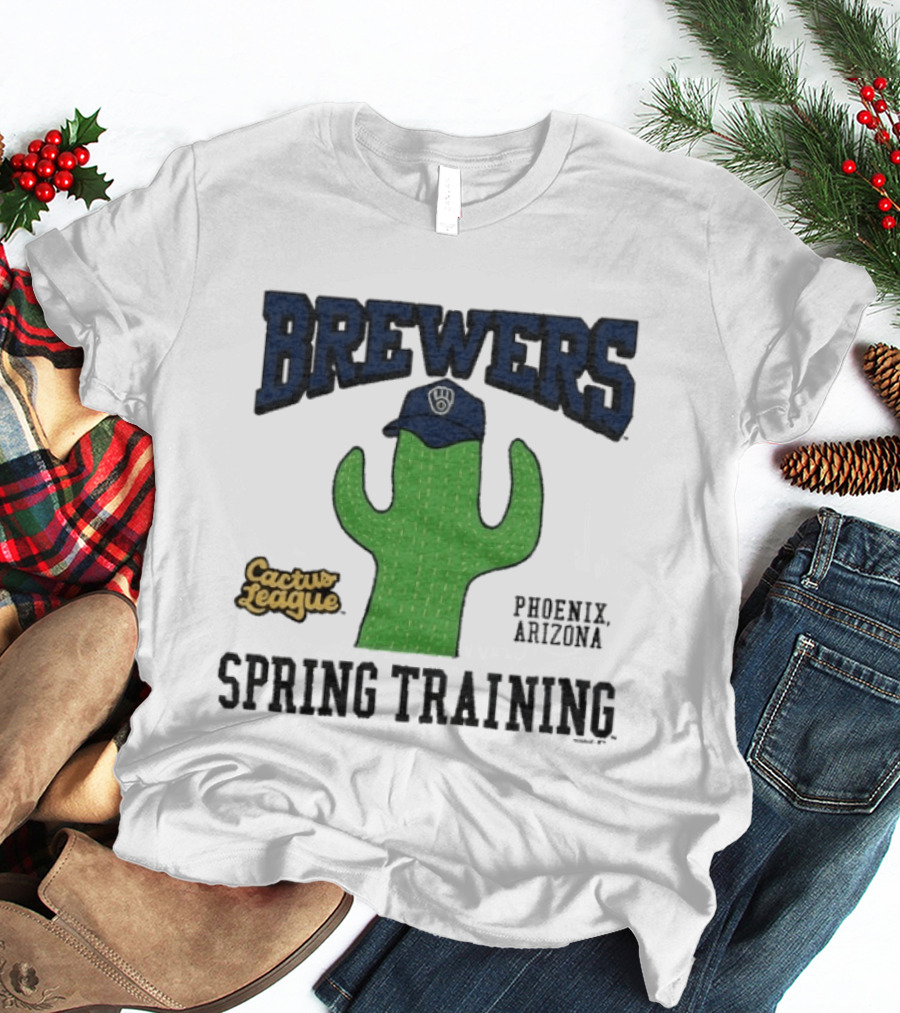 Milwaukee Brewers Cactus League Spring Training Phoenix Arizona Cactus Hat T-Shirt