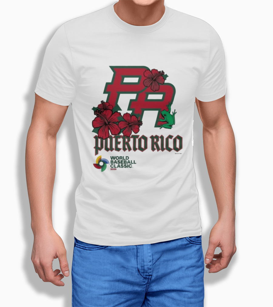 Puerto Rico 2026 World Baseball Classic Hibiscus Coqui T-Shirt