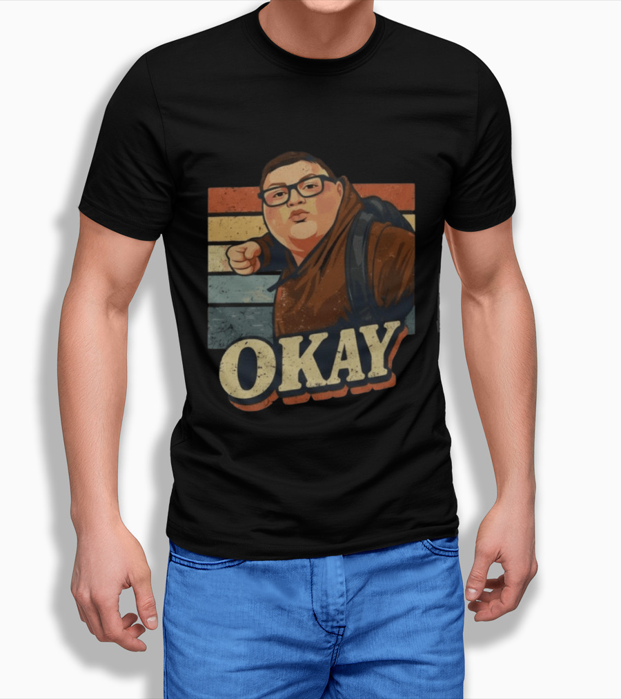 Okay Punch Meme Viral Reaction Brown Kid T-Shirt