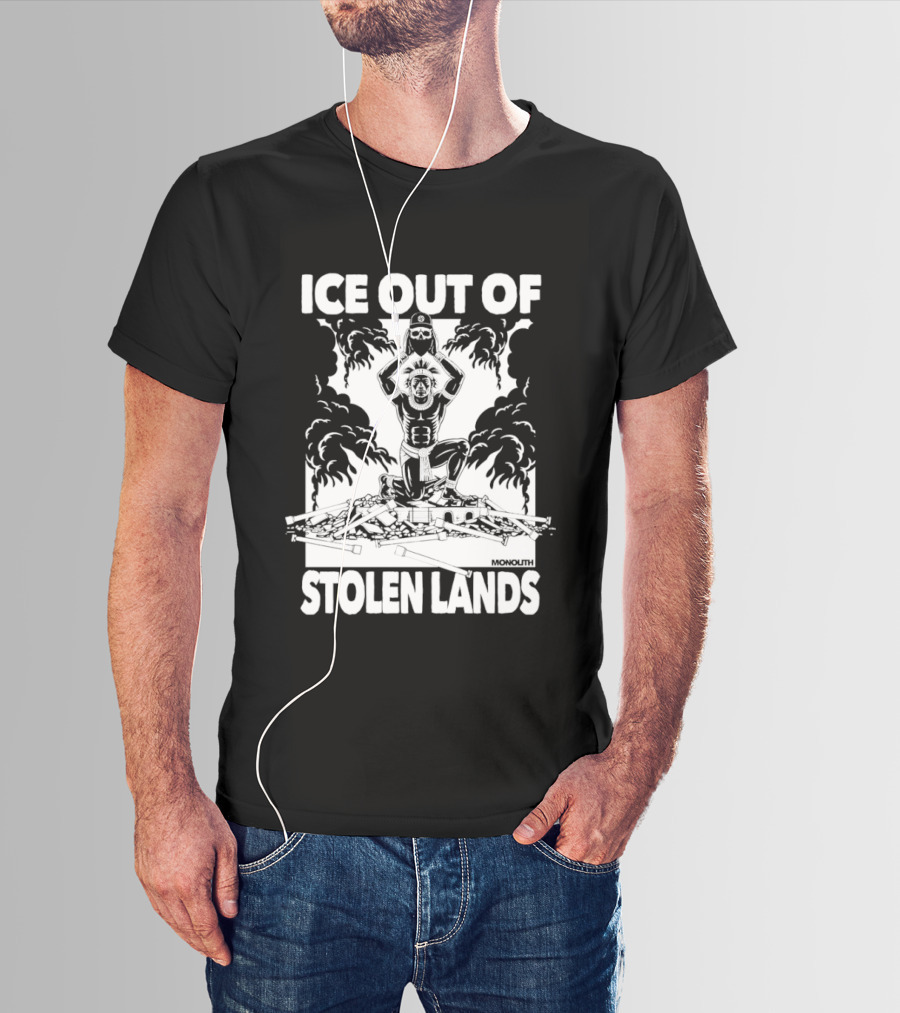 Ice Out Of Stolen Lands Activist Statement By MuckRock T-Shirt