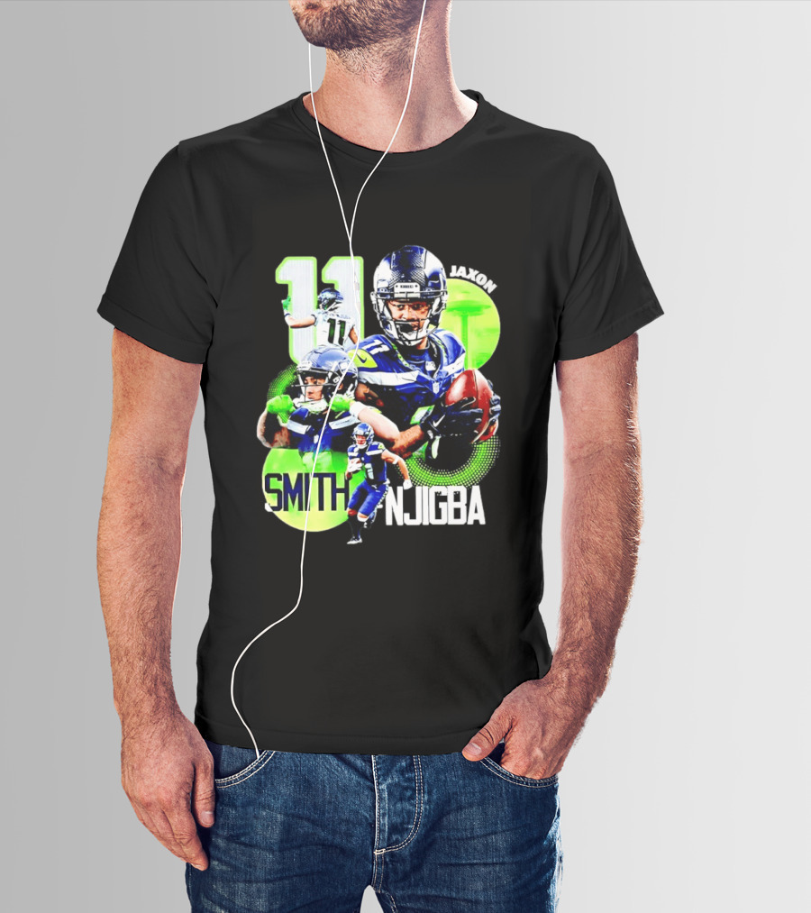 Jaxon Smith Njigba 11 Seattle Seahawks Football Receiver T-Shirt