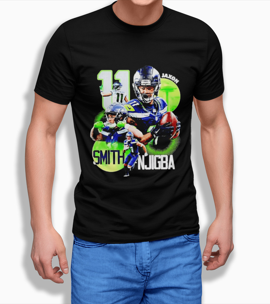 Jaxon Smith Njigba 11 Seattle Seahawks Football Receiver T-Shirt