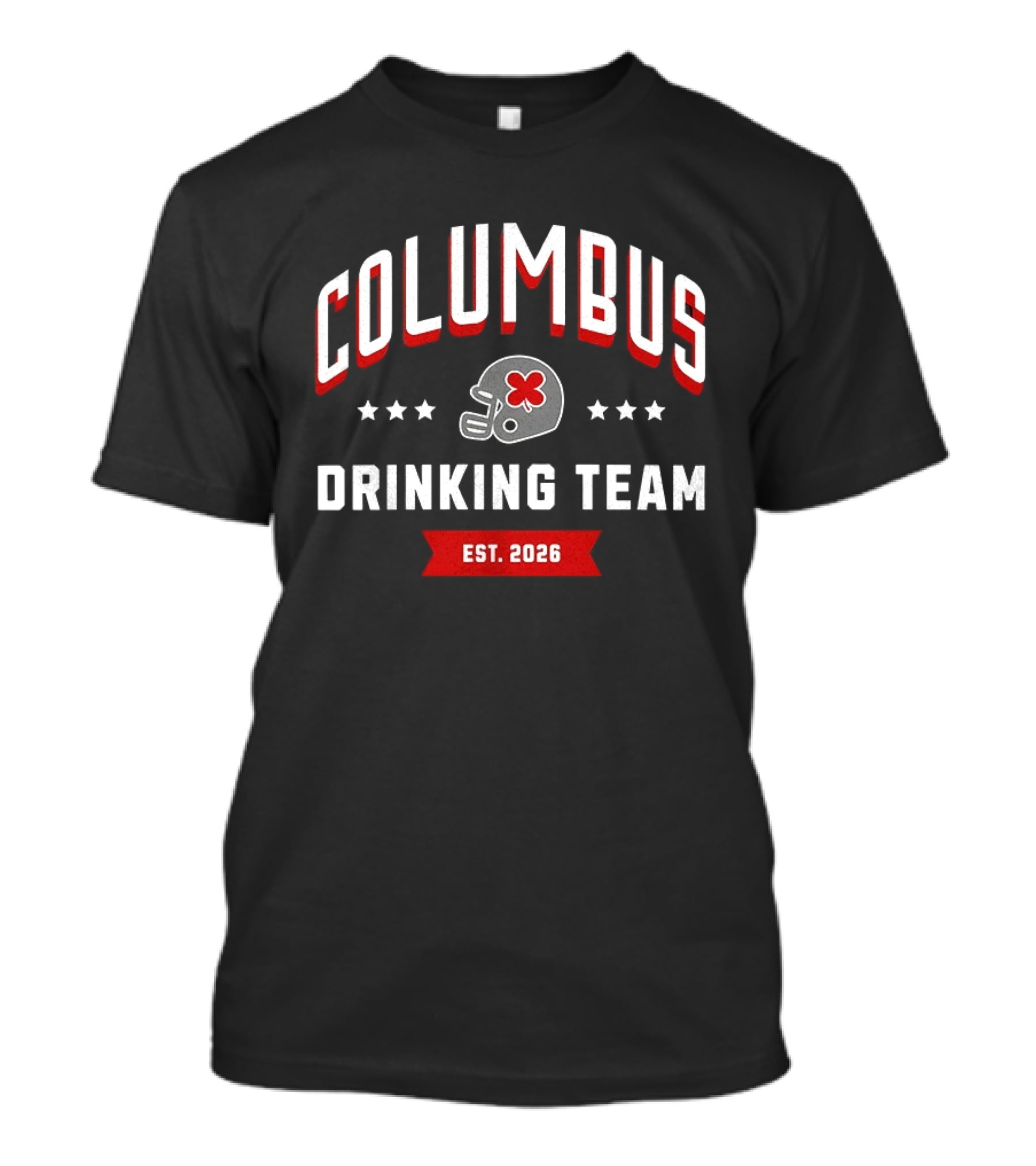 Columbus Drinking Team Football Helmet Est 2026 T-Shirt