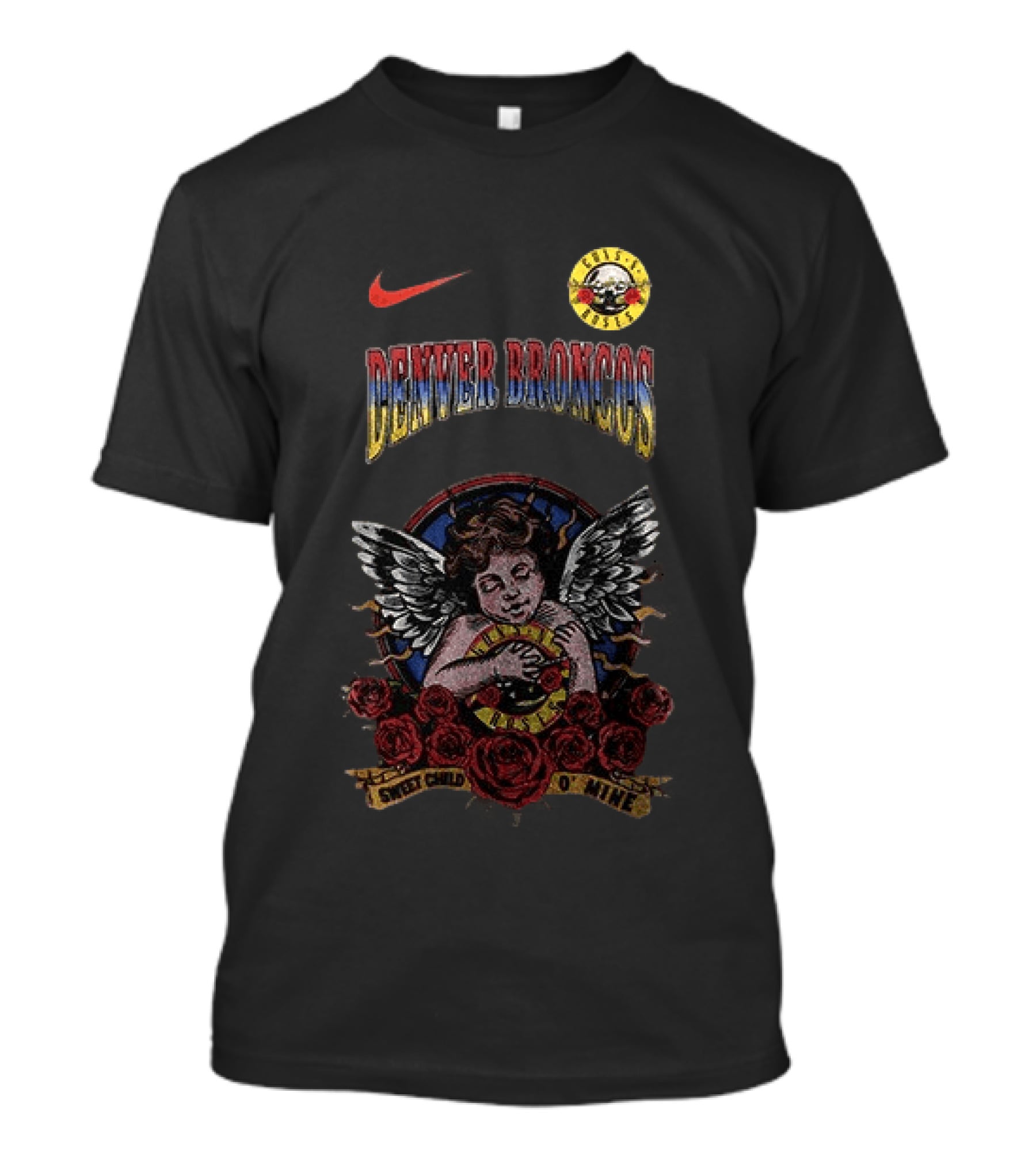 Denver Broncos Guns N' Roses Sweet Child O' Mine Nike Collaboration T-Shirt