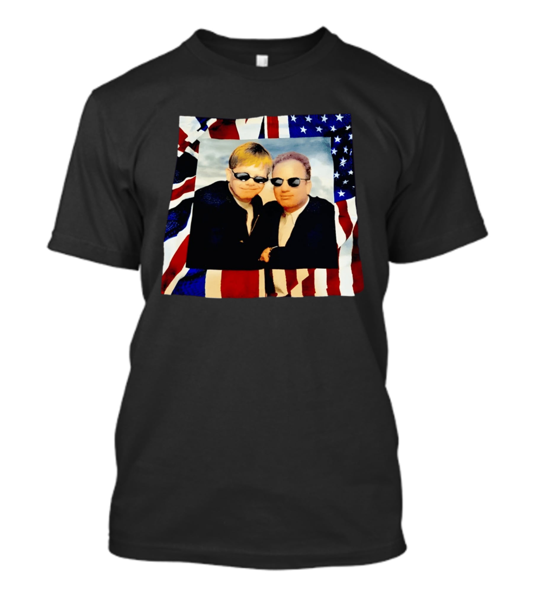 Elton John Billy Joel 1994 Tour American Flag T-Shirt