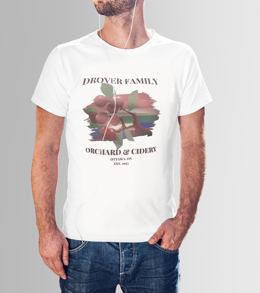 Drover Family Orchard And Cidery Est 1993 Apples Seasonal Harvest T-Shirt