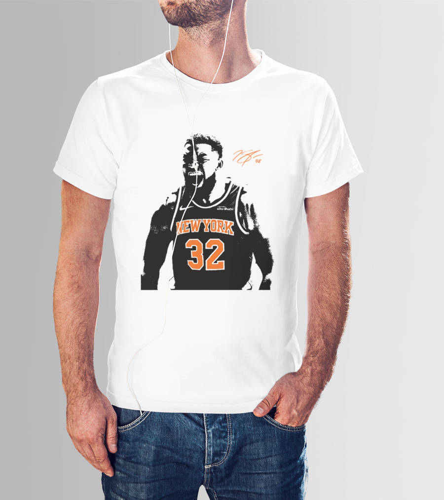 Karl Anthony Towns New York 32 Signature Knicks T-Shirt