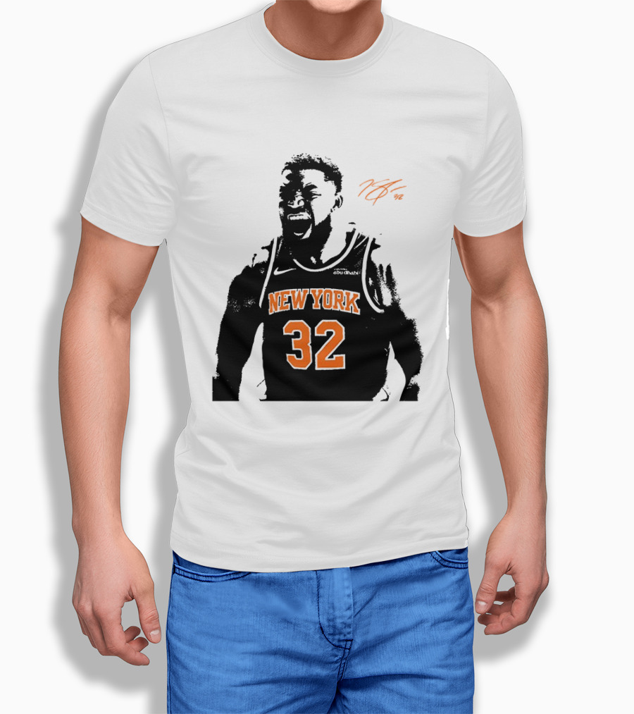 Karl Anthony Towns New York 32 Signature Knicks T-Shirt