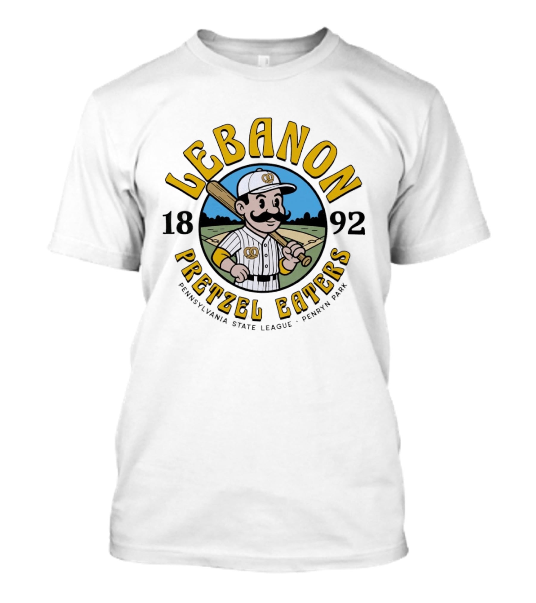 Lebanon Pretzel Eaters Baseball 1892 Pennsylvania State League Penn Park T-Shirt