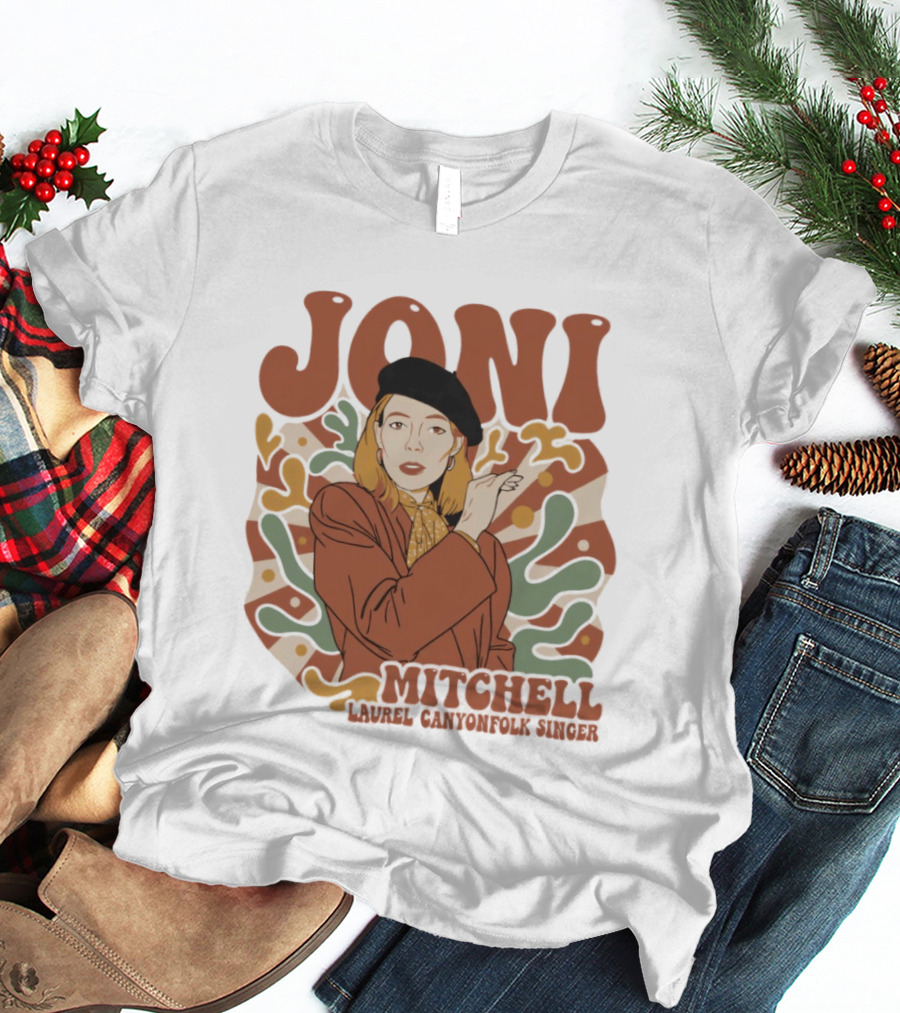 Joni Mitchell Laurel Canyon Folk Singer Iconic 70s T-Shirt