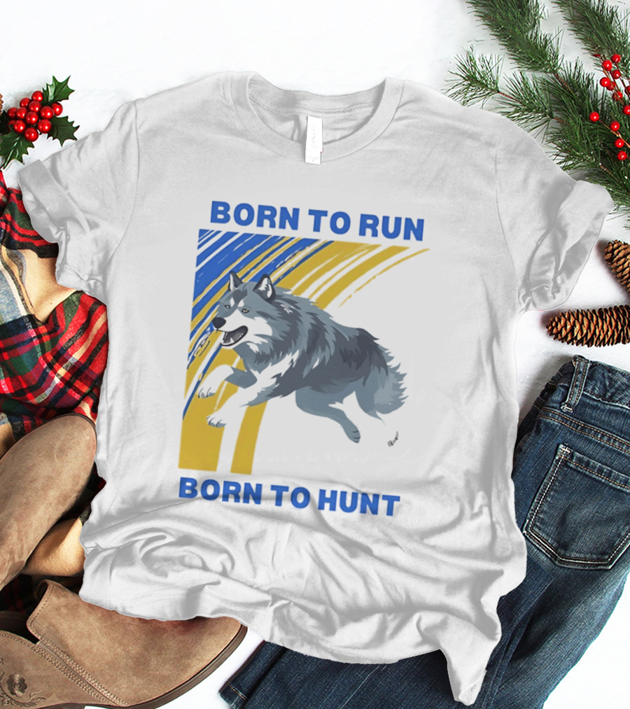 Born To Run Born To Hunt Wolf T-Shirt