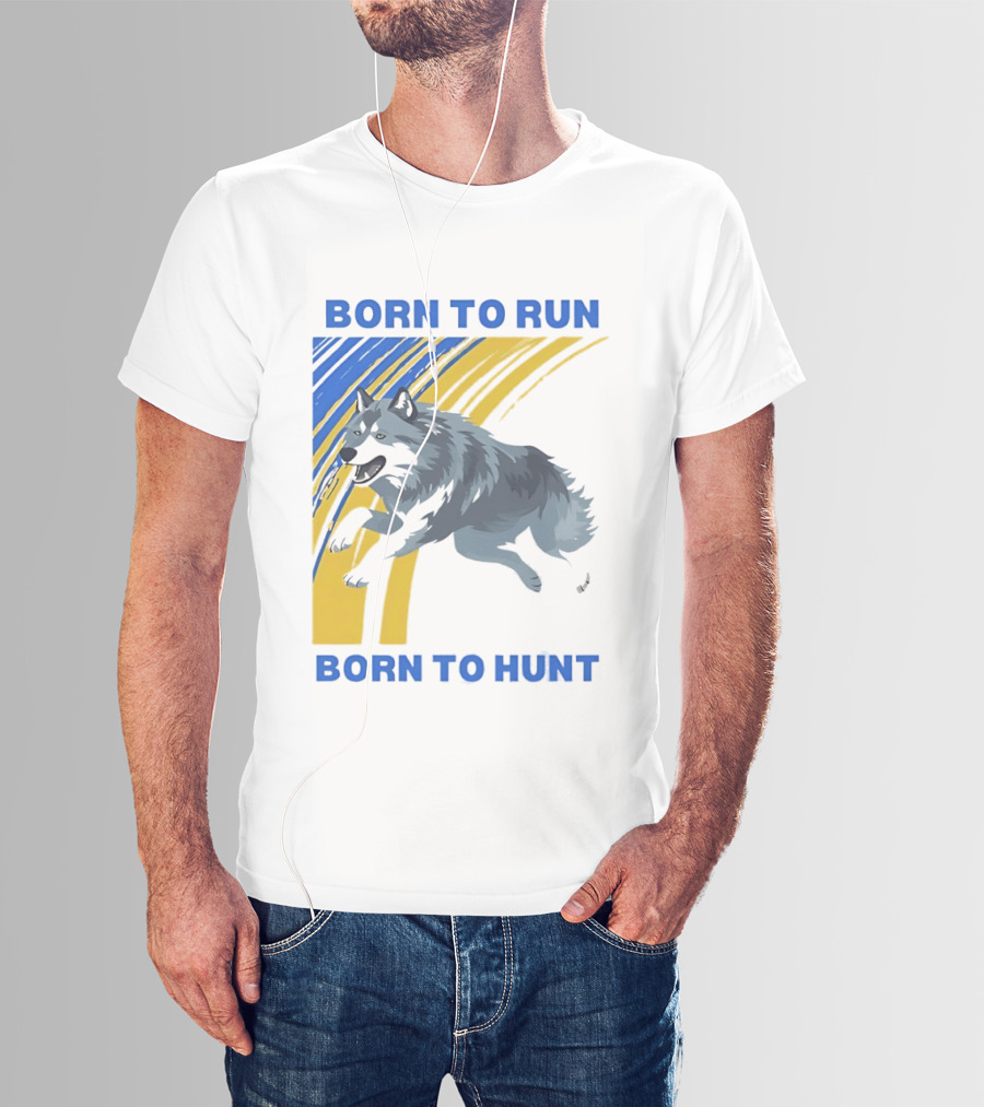 Born To Run Born To Hunt Wolf T-Shirt