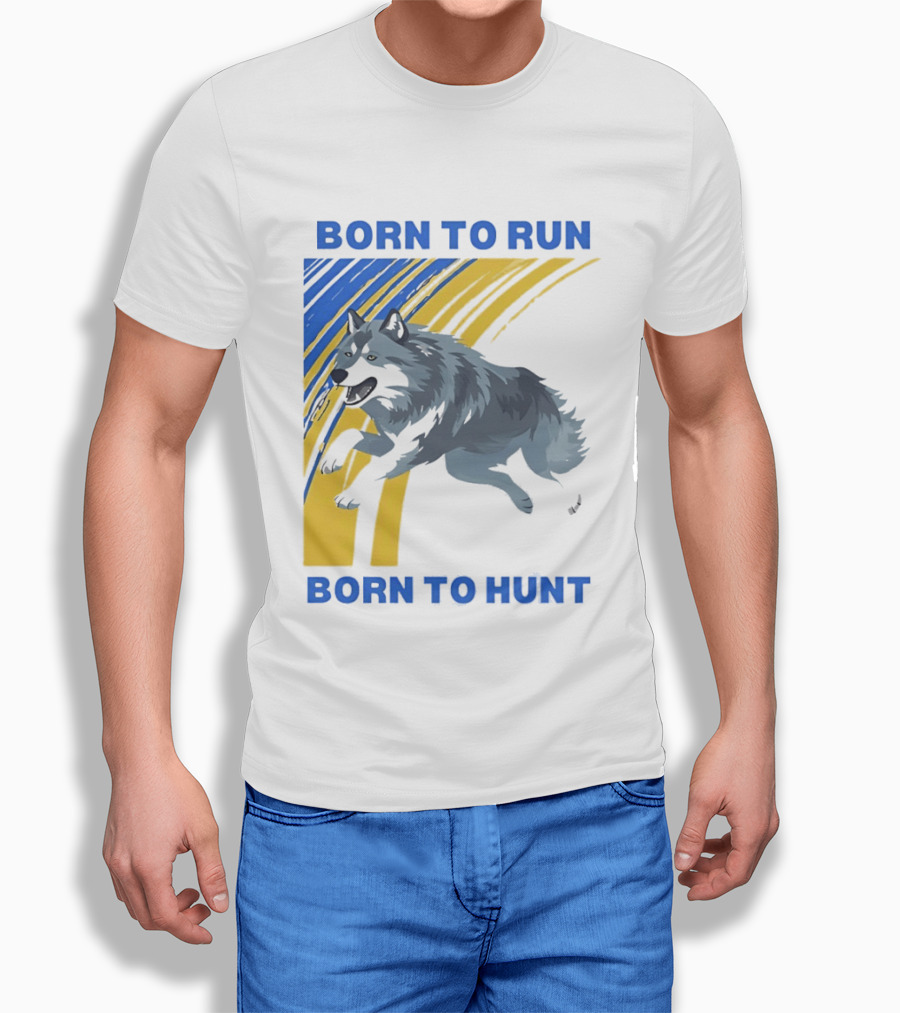 Born To Run Born To Hunt Wolf T-Shirt